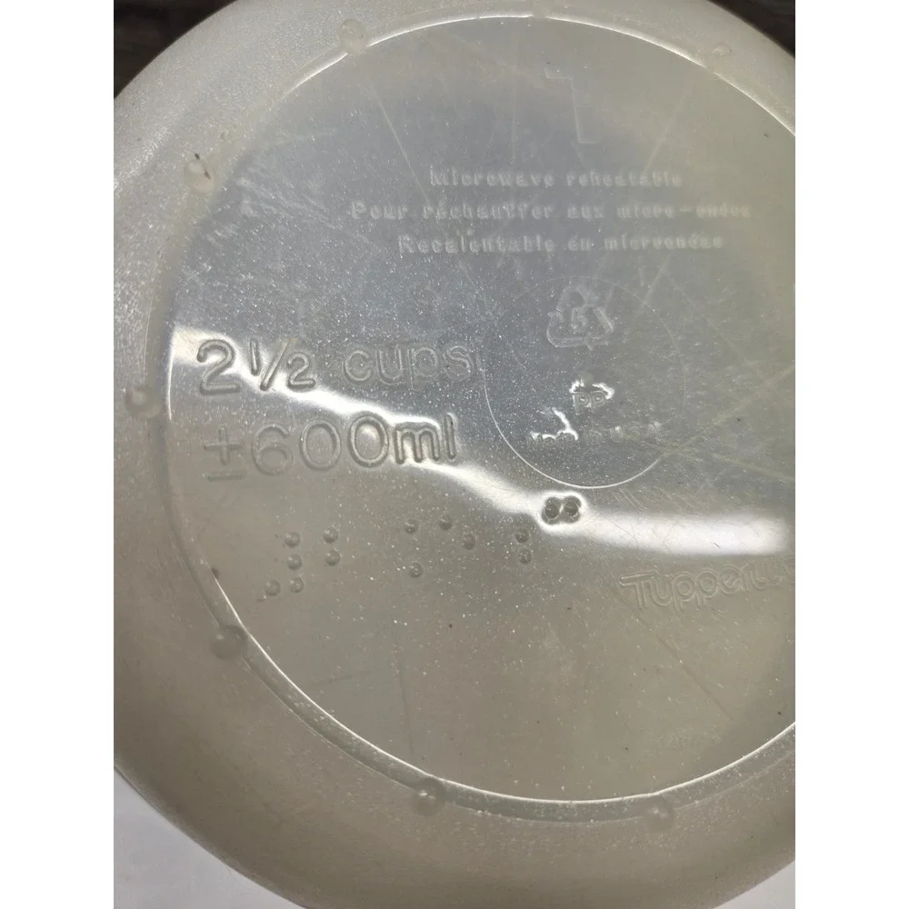 Tupperware Rock N Serve 2.5 Cup 600ml Microwave Bowl Blue Lid 2645A-2